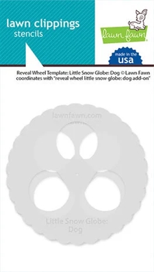 Lawn Fawn Clipping Stencils - Reveal Wheel Template / Little Snow Globe: Dog